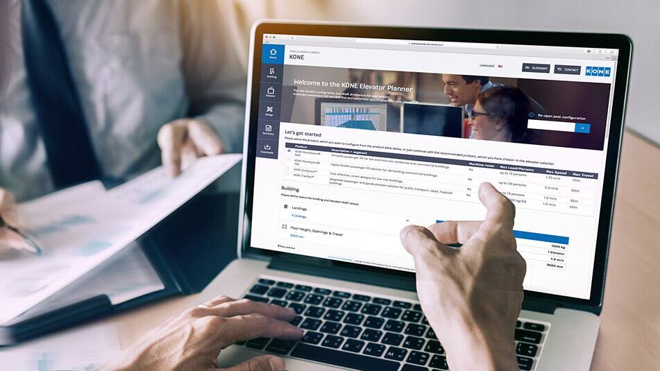 De gratis, online planningtools van KONE helpen giswerk en vervelend onderzoek tijdens belangrijke planningsfasen voor liften en roltrappen te voorkomen.