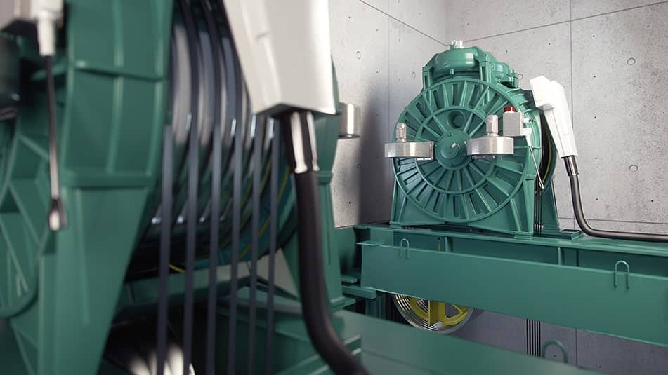 Nieuwe technologieën zoals de superlichte KONE UltraRope® kunnen een ongeëvenaarde energie-efficiëntie bieden.